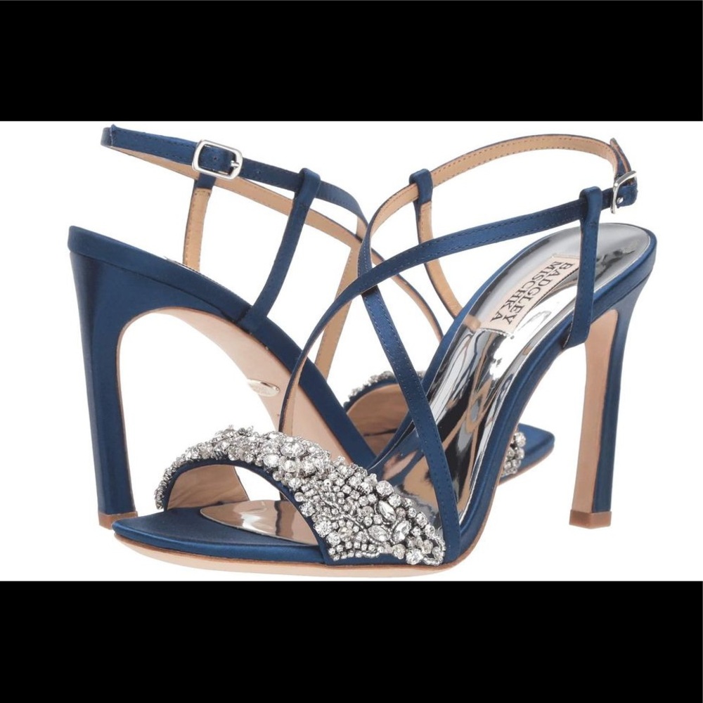 Navy blue Badgley Mischka heels